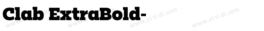 Clab ExtraBold字体转换